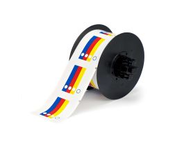 All Weather Permanent Adhesive Vinyl Labels Pre-printed Right-To-Know Color Bar for B30 Printers - 2.25" x 2.25"