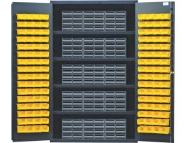 CABINET W/YLW BIN AND 120DRAWER STL 48IN
