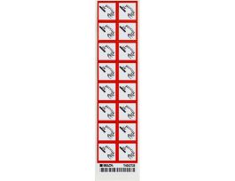 Corrosive Symbol GHS Labels, 1" H x 1" W x 0.004" D