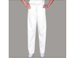 PANT SCRUB UNISEX REVRS 100% CTN WHT S
