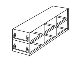 Upright Freezer Drawer Rack for Standard 3" Boxes, 3 x 2 Array