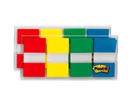 Post-it® Flags 680-RYGB2, .94 in. x 1.7 in. (23.8 mm x 43.2 mm) Red, Yellow, Blue, Green 24 pk/cs