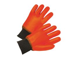 West Chester Knit Wrist, Smooth Orange PVC Glove, Foam Jersey Liner , LG