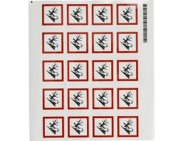 GHS Environmental Picto Label, 1.5" H x 1.5" W x .035" D