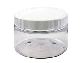 Jar with Screw Cap, Clear Plastic, 12 oz (355 mL); 8/PK