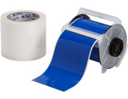 GlobalMark ToughStripe Floor Marking Tape 4 in W x 100 ft L Blue, Clear
