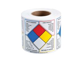 Write-on NFPA Diamond Labels, 6" H x 6" W x 0.004" D