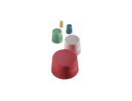 Solid Color-Coded Silicone Stoppers, Standard Size 8, Green; 10/Bag