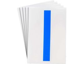 ToughStripe® Floor Marking Polyester 8 in Label Letter I Blue 20/PK
