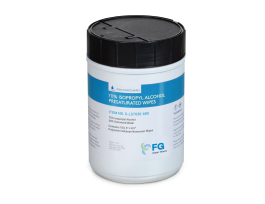 Non Woven Low Lint Presaturated Wipes, Polyester/Cellulose, 6in x 8.5in, White