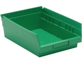 11 5/8INX 8 3/8INX4IN SHELF BIN GREEN