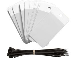 Self-Laminating Blank Tags Polyester 4 in H x 2 in W White 25/PK