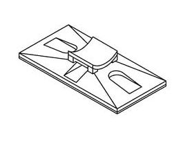 3M™ Cable Tie Mounting Base CTB1X1BGA-C, 2-way Adhesive Mount, 500/Case