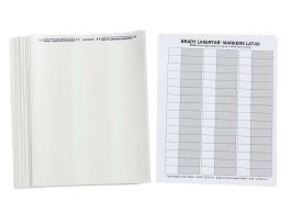 Lasertab Polyester Lbls 2.625 in H x 0.6 in W White, Clear 56/PK