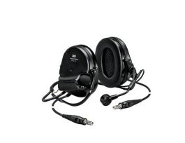 3M™ Peltor™ SwatTac V Headset MT20H682BB-19 SV, Neckband, Dual Lead, Standard Dynamic Mic, NATO Wiring, Black, 10 ea/Case