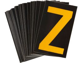 BradyLite 1.5 in Reflective Numbers Yellow on Black, Z 25/PK