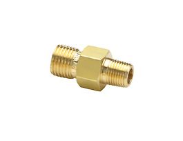 1/8" male NPT x male QT, no check-valve, brass