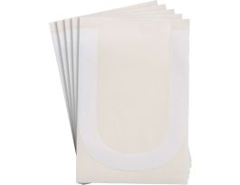 ToughStripe® Floor Marking Polyester 8 in Label Letter U White 20/PK