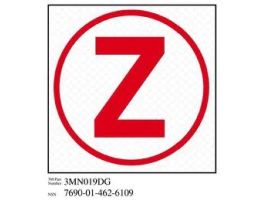 3M™ Diamond Grade™ Damage Control Sign 3MN019DG, "Cir Zebra", 4 in x 4 in, 10/Package