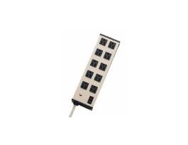 Compact 10-Outlet (5 x 2) Power Strip with 15 Ft Cord
