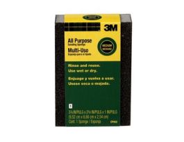3M™ Sanding Sponge CP-002-ESF, Block, 3 3/4 in x 2 5/8 in x 1 in, Medium, 24 ea/cs