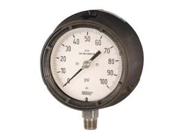 4.5" Filled Process Pressure Gauge, 0 to 100 psi, Lower