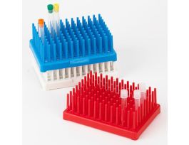 RACK PEG TUBE 96-PLACE BLUE 179X127X64MM