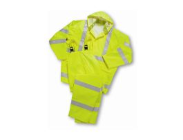 West Chester, Hi-Vis Lime, Rain Bib Pant, Poly/PU Coated, Class E , SM