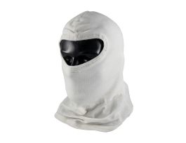 100% Nomex Hood w/ Bib, Slit-Eye Coverage, Double Layer, White, OSFM