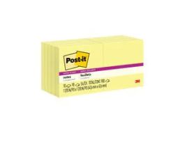 Post-it® Super Sticky Notes 654-10SSCY, 3 in x 3 in (7.62 cm x 7.62 cm) Canary Yellow 10-pack