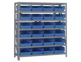 18IN X 36IN X 39IN 24 BLUE BINS 4IN BIN