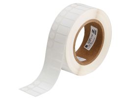 Chemical Resistant Cryogenic Polypropylene Labels with Vial Top for 3" Core Printers - 0.5" x 1" x 0.44" Dia