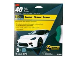 3M™ Green Corps™ Sanding Disc with Stikit™ Attachment, 31550, 8 in, 40 grit, 5 discs per pack, 10 packs per case