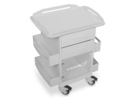 VWR CART PL27 SMALL STORAGE RAIL TOP WHT