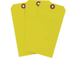 Blank Write-On Tags, 6.25" H x 3.125" W, Cardstock, Fluorescent Yellow 1000/PK