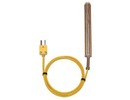 Type-K, Compact Surface Probe, 5" L, Mini-Connector, Exposed, 5ft Coil