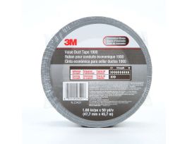 3M™ Value Duct Tape 1900, Silver, 1.88 in x 50 yd, 5.8 mil, 24 Rolls/Case,