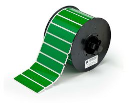 B30 Series Raised Profile Rectangular Labels 0.75 in H x 3 in W Green 375/RL