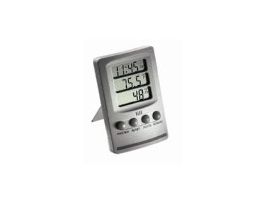 Thermohygrometer Clock, 10 to 85% RH/, 14 to 140F