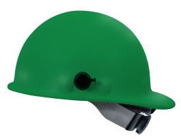 Roughneck P2 Hard Hat, Fiberglass, Quick-Lok blocks, Reversable Headband, 8 Pt. Swingstrap Suspension, Green