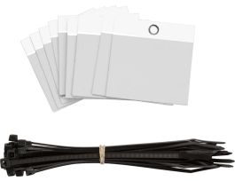 Self-Laminating Blank Tags Polyester 3 in H x 3 in W White 25/PK