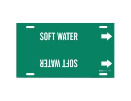 Soft Water Pipe Marker, 8" H x 16" W, Fits Pipes 6" Dia. Thru 7.875" Dia.