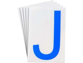 ToughStripe® Floor Marking Polyester 8 in Label Letter J Blue 20/PK