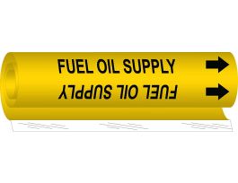Fuel Oil Supply Pipe Marker, 26" H x 12" W, Fits Pipes 2.5" Dia. Thru 7.875" Dia.