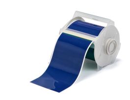 All Weather Permanent Adhesive Vinyl Label Tape for GlobalMark Printer - 4" Blue