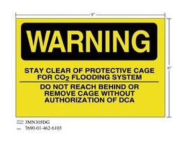 3M™ Diamond Grade™ Fire Fighting Sign 3MN305DG, "WARNING…DCA", 9 in x 6 in, 10/Package