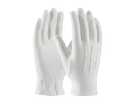 100% Cotton Dress Gloves, Wht., Open Cuff, SM
