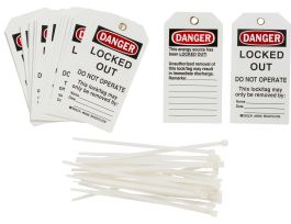 DANGER Locked Out Do Not Operate Lockout Tagout Tags Polyester 5.75x3 25PK