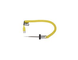 Micro-needle thermocouple type K probe with 0.085" (2.16 mm) dia penetration tip