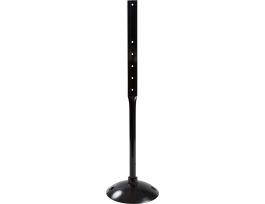 17" Iron Sign Base & 48" Post Kit Black, 4' H x 17" Dia, Black